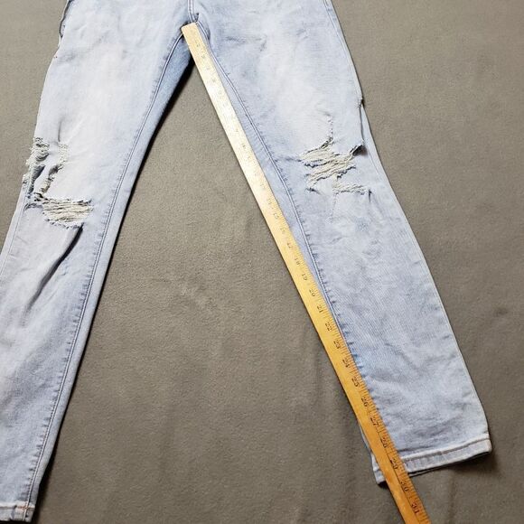 Kuwalla Men's Blue Grey Destroyed Denim Skinny Fit Jeans KUL-K5 Size 30 - Picture 15 of 16